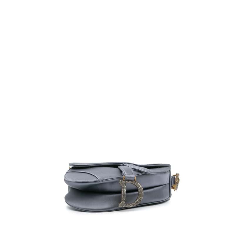 Dior Mini Satin Crystal Embellished Saddle Bag Other Good condition - Inside View