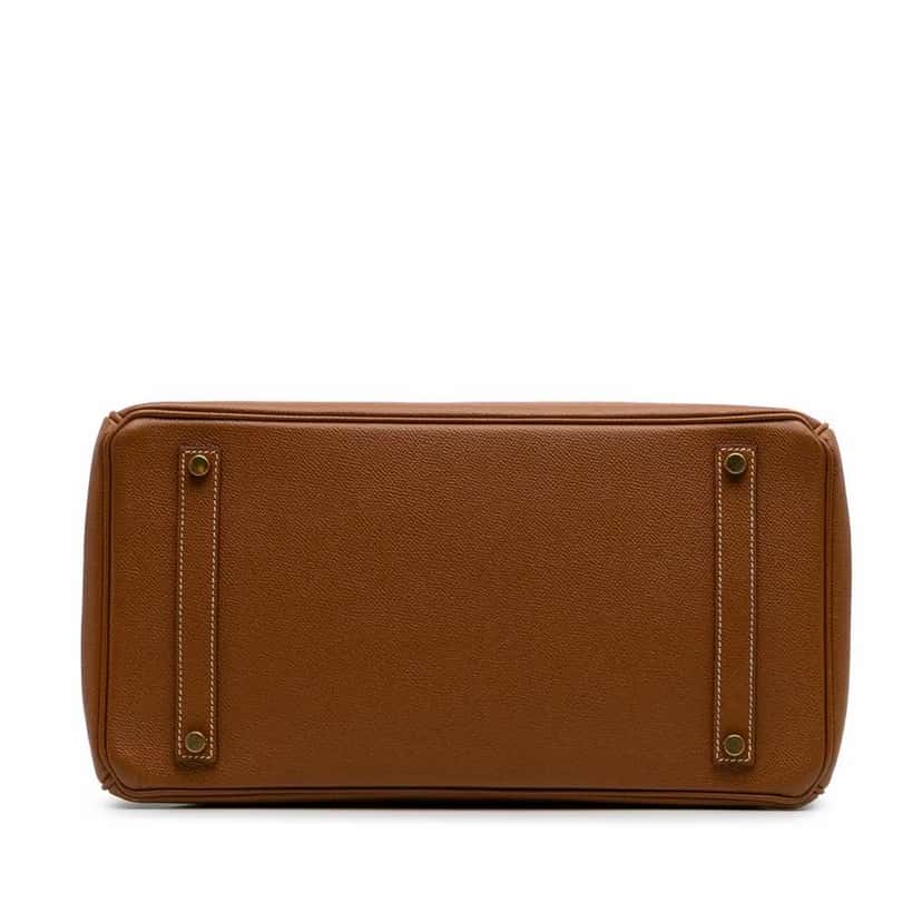 Hermès Courchevel Birkin Retourne 35 Brown Leather Good condition - Inside View