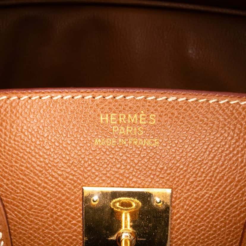 Hermès Courchevel Birkin Retourne 35 Brown Leather Good condition - Box View