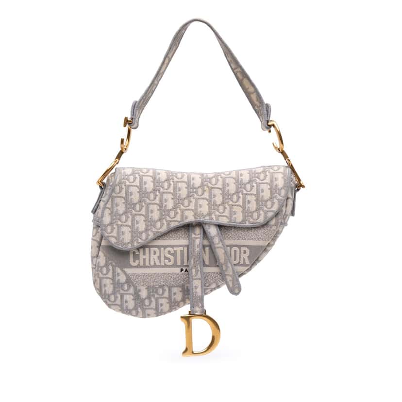 Dior Oblique Canvas Embroidered Saddle Bag Other Good condition - Front View