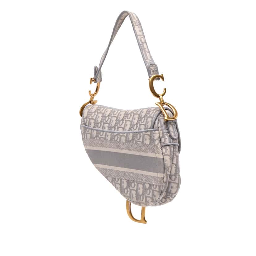 Dior Oblique Canvas Embroidered Saddle Bag Other Good condition - Back View