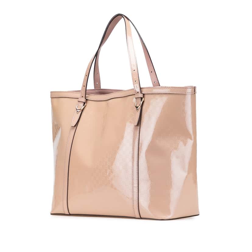 Gucci Microguccissima Patent Nice Tote Brown Leather Good condition - Back View