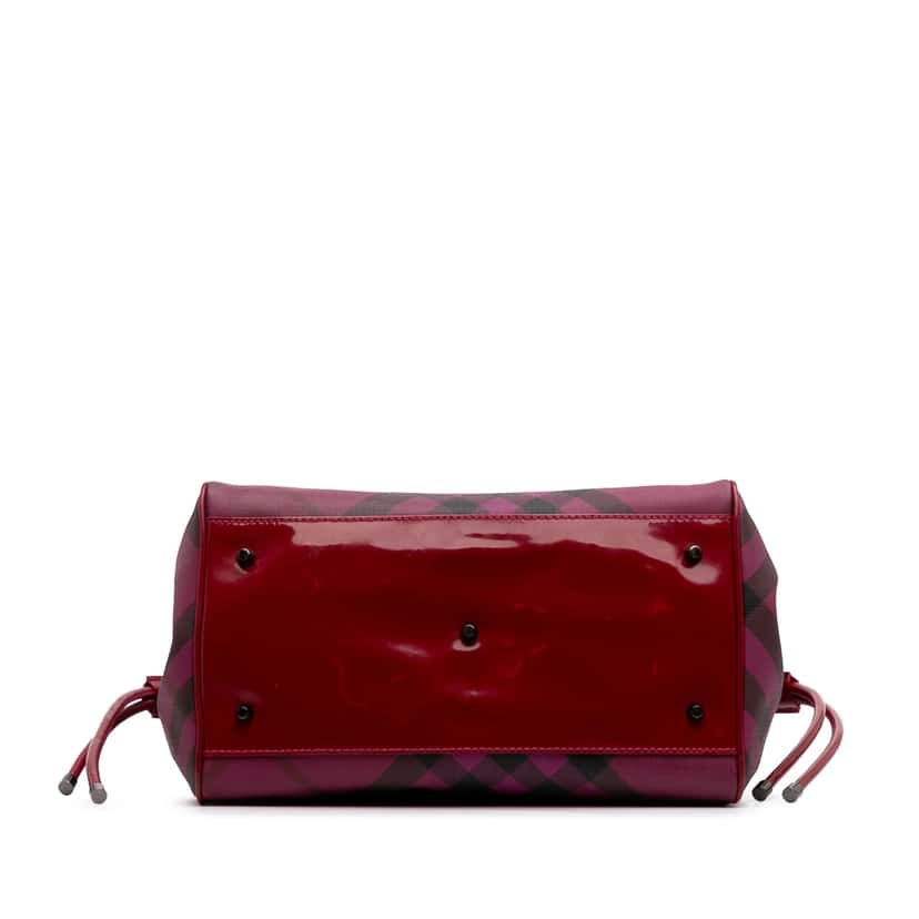 Burberry Supernova Check Coated Canvas Bilmore Tote Pink Good condition - Inside View