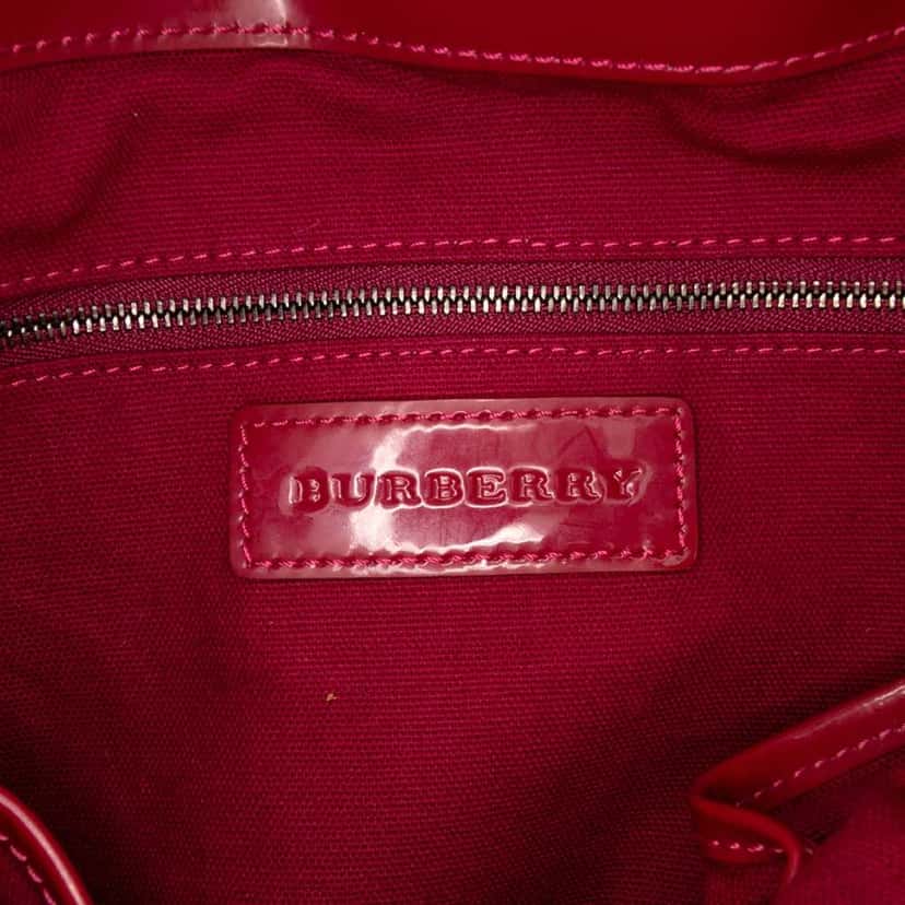 Burberry Supernova Check Coated Canvas Bilmore Tote Pink Good condition - Box View