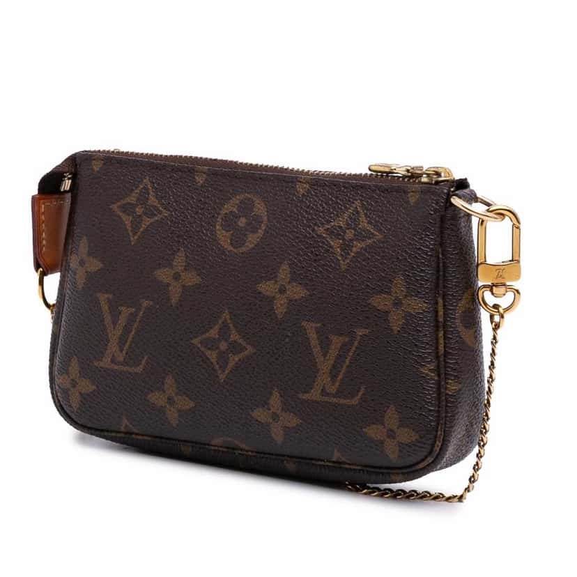 Louis Vuitton Monogram Mini Pochette Accessoires Brown Canvas Good condition - Back View