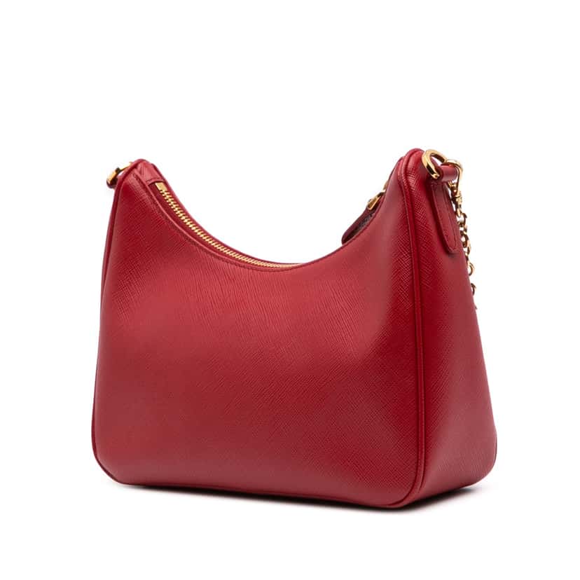 Prada Saffiano Re-Edition 2005 Satchel Red Leather Good condition - Back View