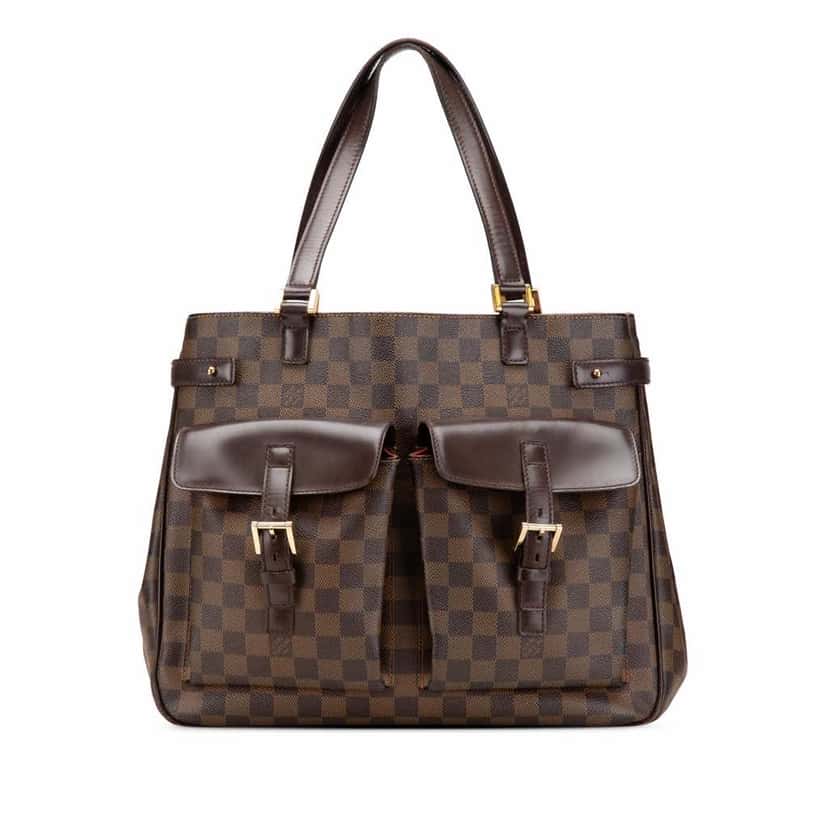 Louis Vuitton Damier Ebene Uzes Brown Canvas Good condition - Front View