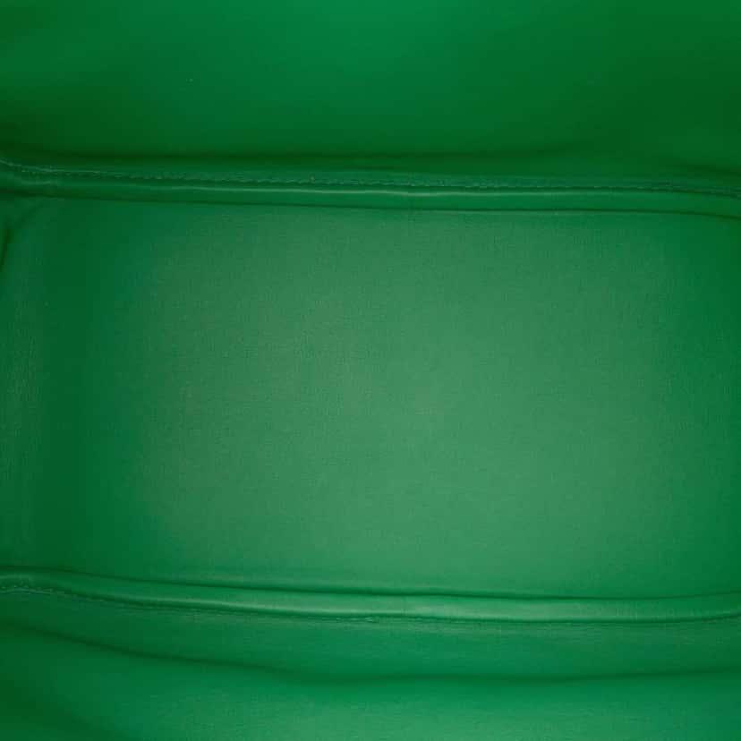 Hermès Clemence Lindy 30 Green Leather Good condition - Model View