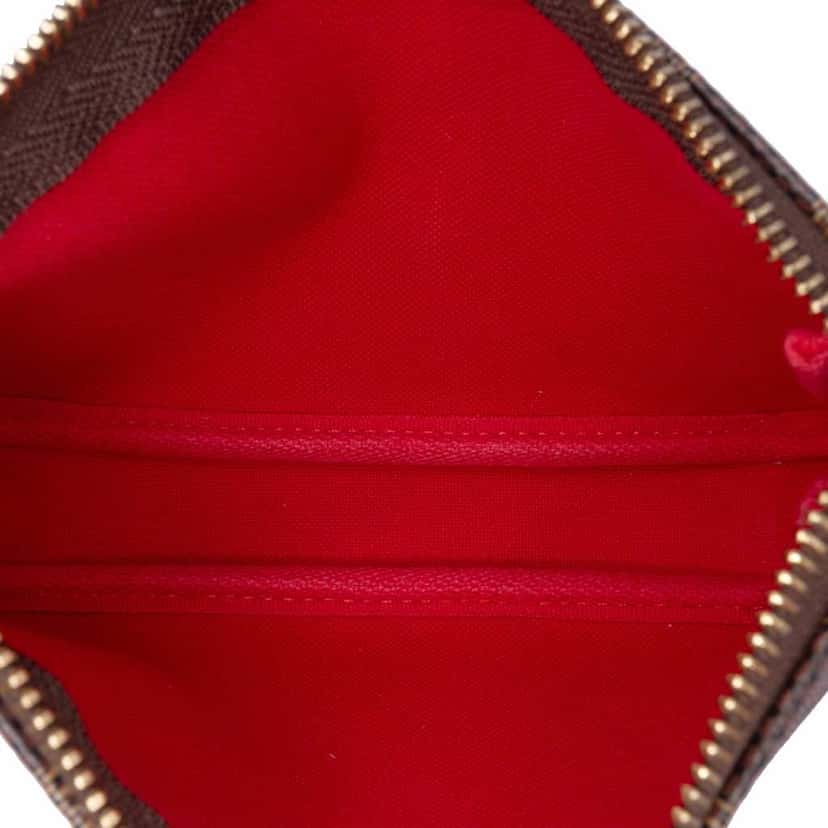 Louis Vuitton Damier Ebene Mini Pochette Accessoires Brown Canvas Good condition - Model View