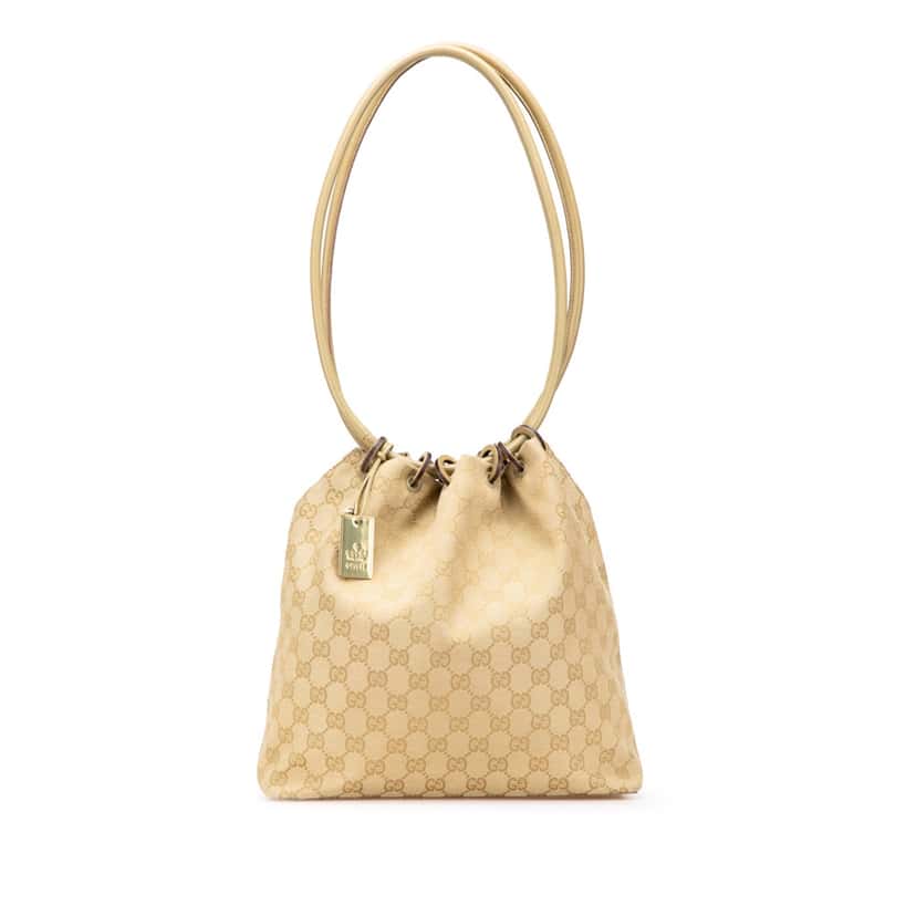 Gucci GG Canvas Shoulder Bag Brown Good condition - Front View