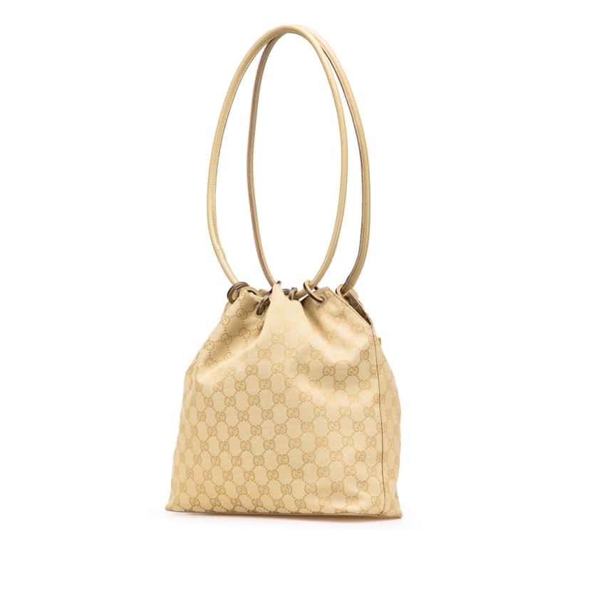 Gucci GG Canvas Shoulder Bag Brown Good condition - Back View