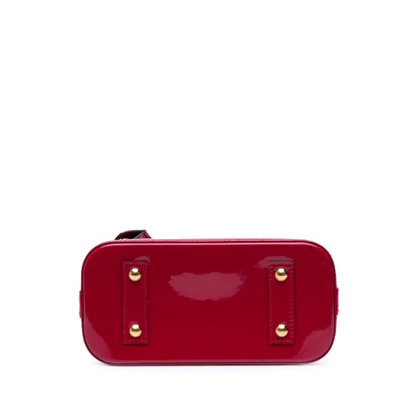 Louis Vuitton Monogram Vernis Alma BB Red Leather Good condition - Inside View
