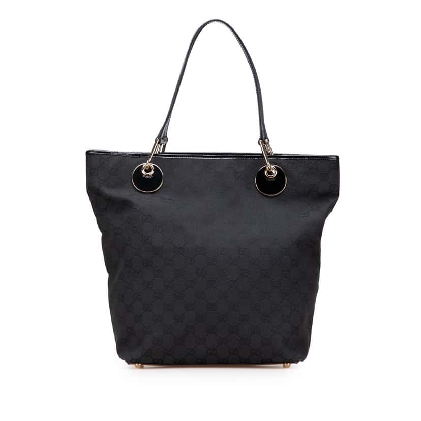 Gucci GG Canvas Eclipse Tote Black Good condition - Front View