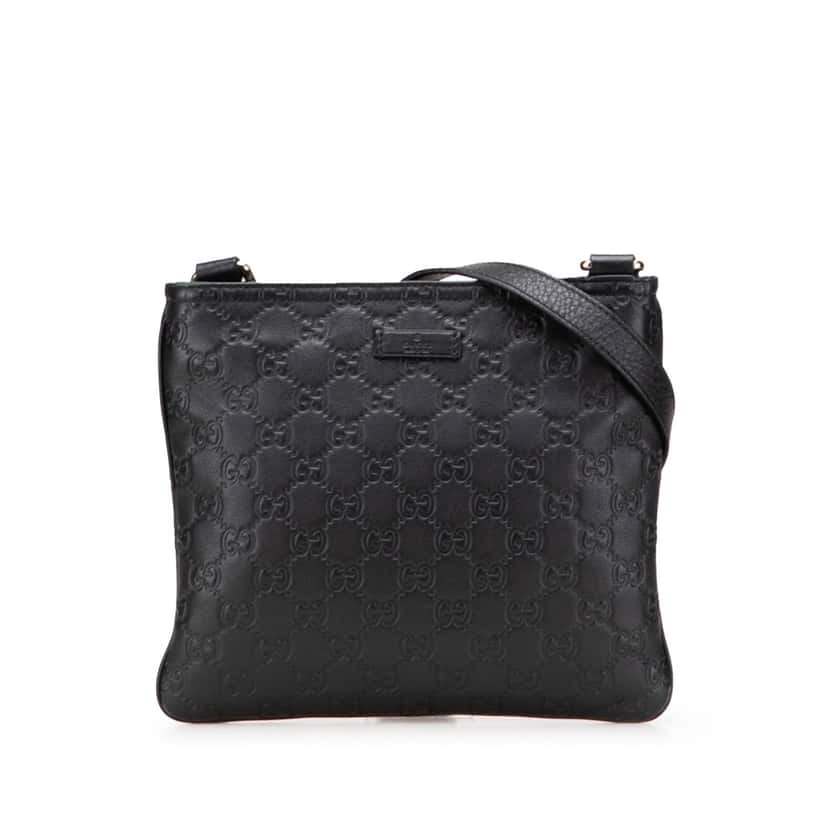 Gucci Guccissima Crossbody Black Leather Good condition - Front View