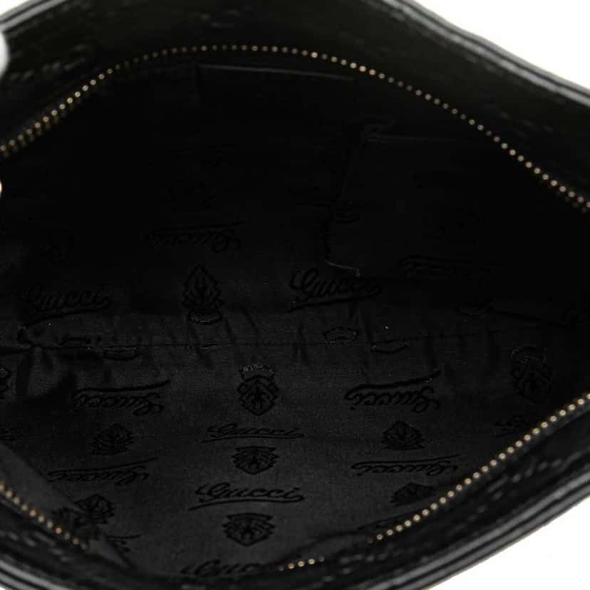Gucci Guccissima Crossbody Black Leather Good condition - Model View