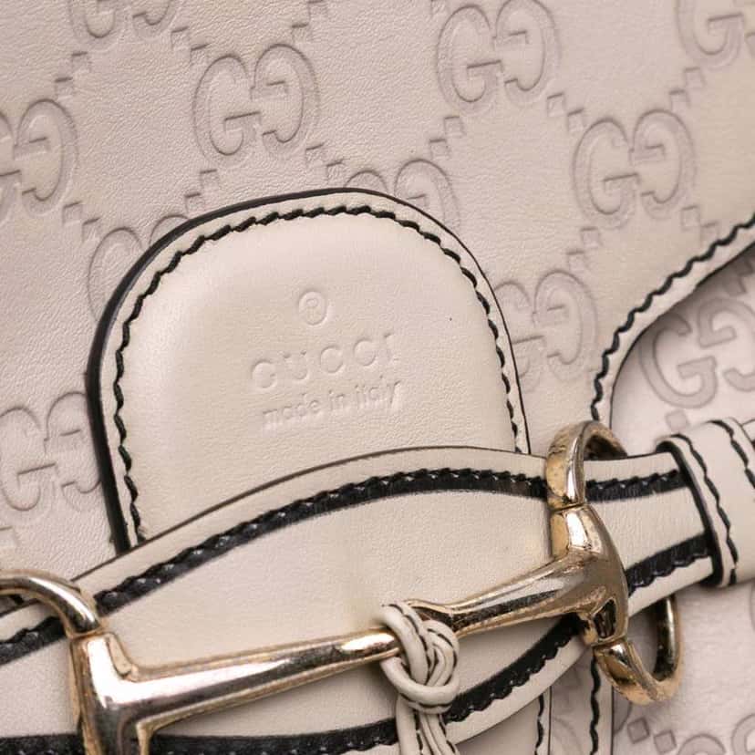 Gucci Large Guccissima Emily Chain Shoulder Bag Brown Leather Good condition - Box View