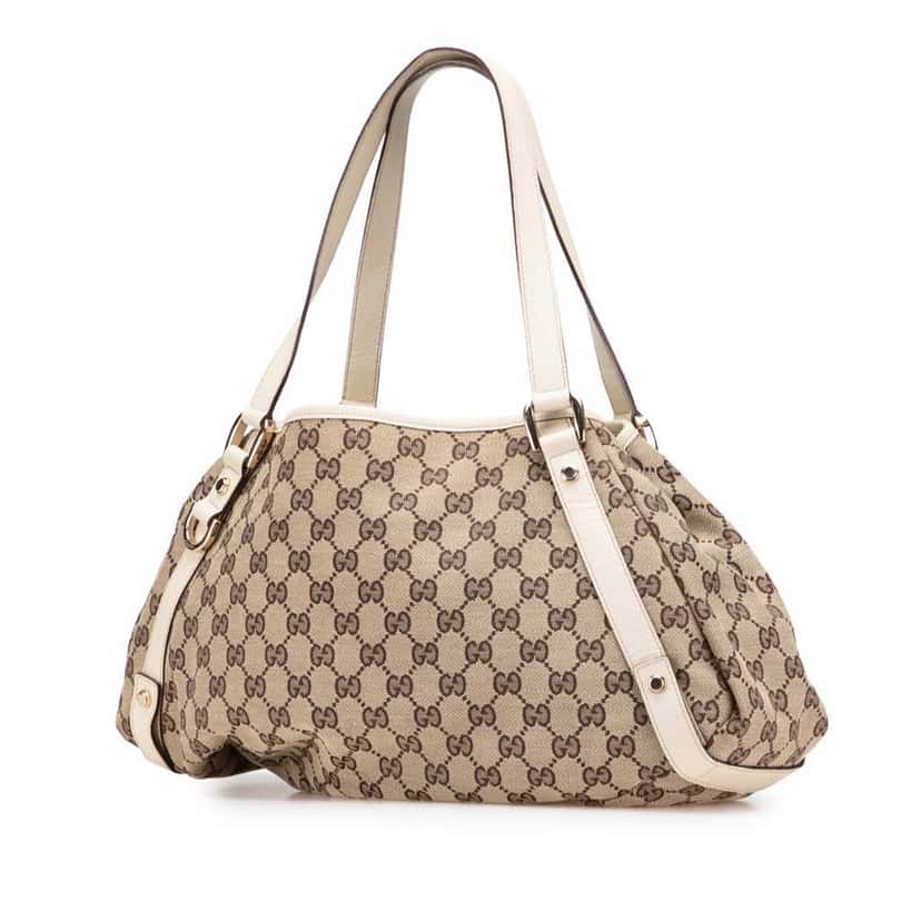 Gucci GG Canvas Abbey D Ring Tote Brown Good condition - Back View