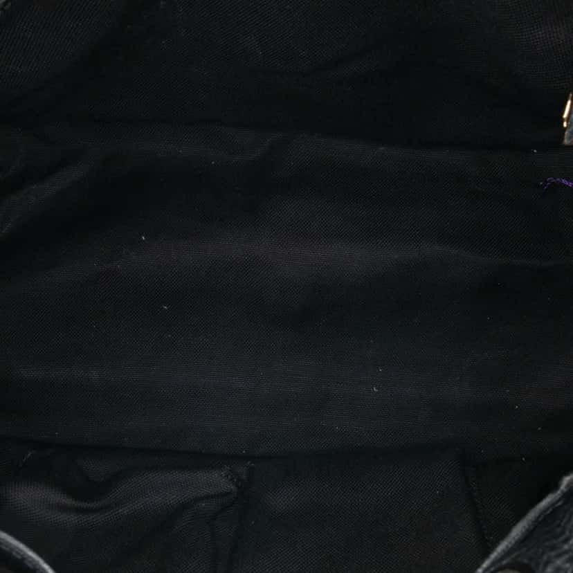 Gucci Medium Calfskin Bamboo Shopper Boston Bag Black Leather Good condition - Model View