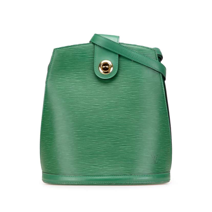 Louis Vuitton Epi Cluny Green Leather Fair condition - Front View