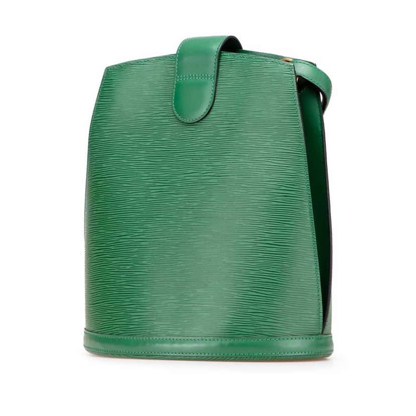 Louis Vuitton Epi Cluny Green Leather Fair condition - Back View