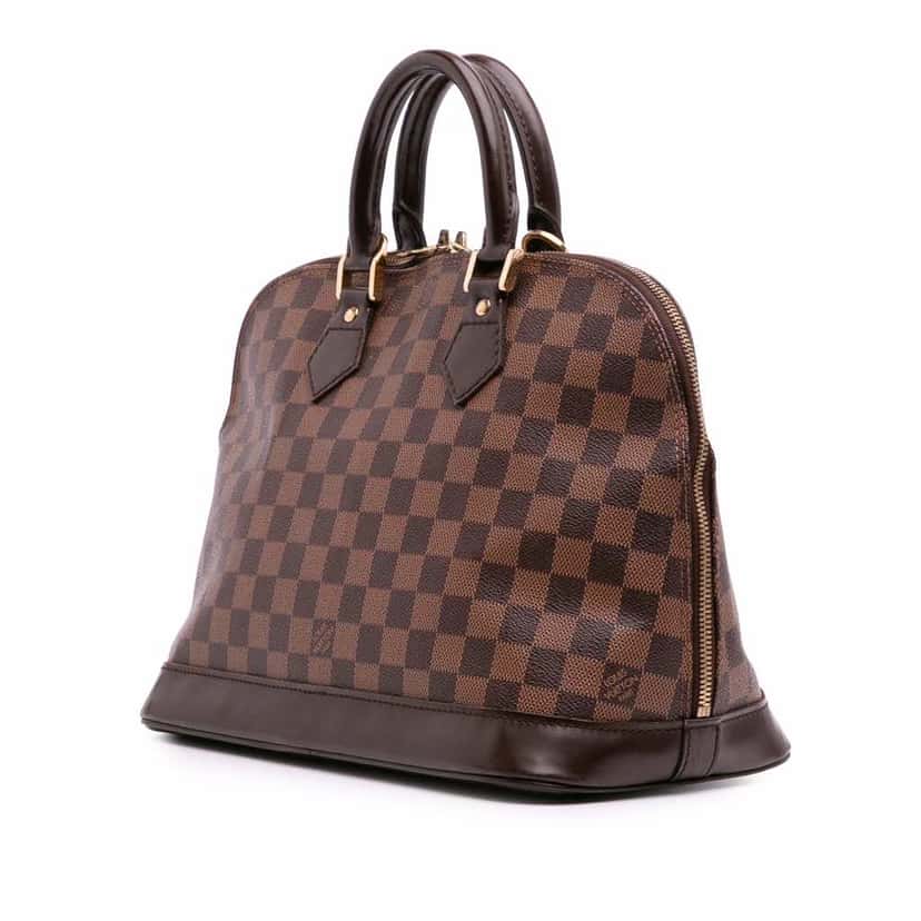 Louis Vuitton Damier Ebene Alma PM Brown Canvas Good condition - Back View
