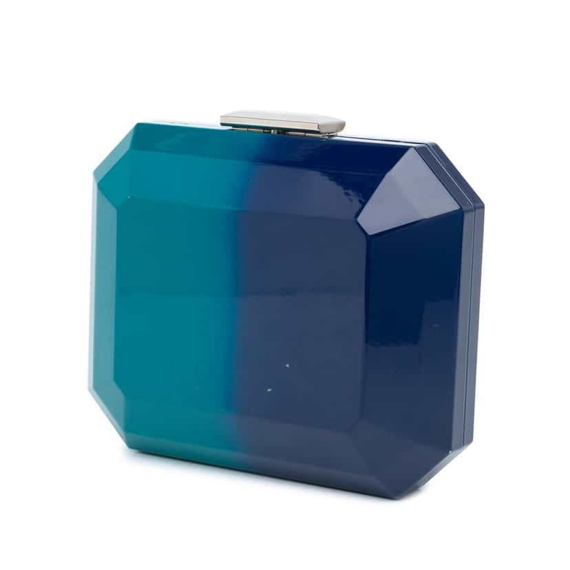 Chanel CC Ombre Acrylic Clutch on Chain Blue Plastic Good condition - Back View