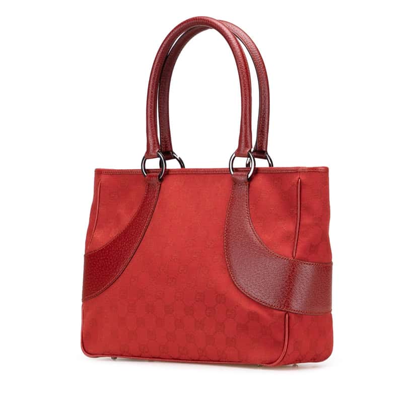 Gucci GG Canvas Tote Red Good condition - Back View