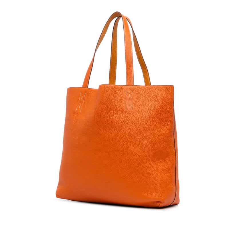 Hermès Clemence Double Sens 36 Orange Leather Good condition - Back View