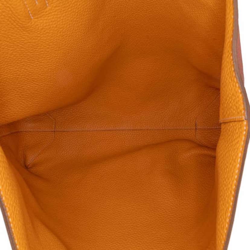 Hermès Clemence Double Sens 36 Orange Leather Good condition - Model View