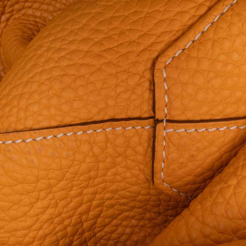 Hermès Clemence Double Sens 36 Orange Leather Good condition - Box View