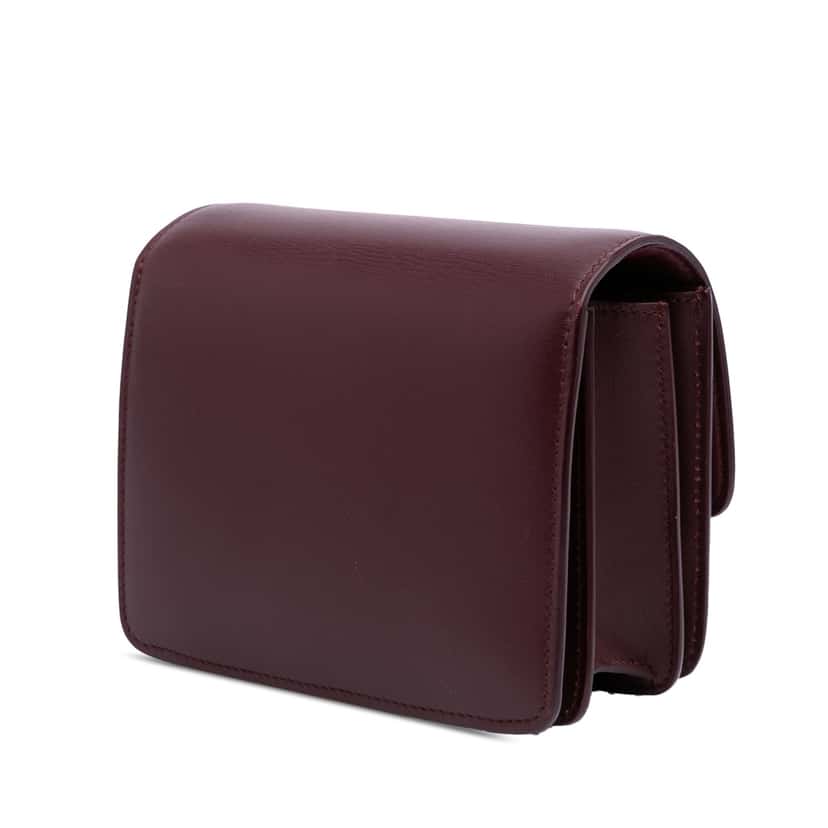 Celine Small Calfskin Classic Box Red Leather Good condition - Back View