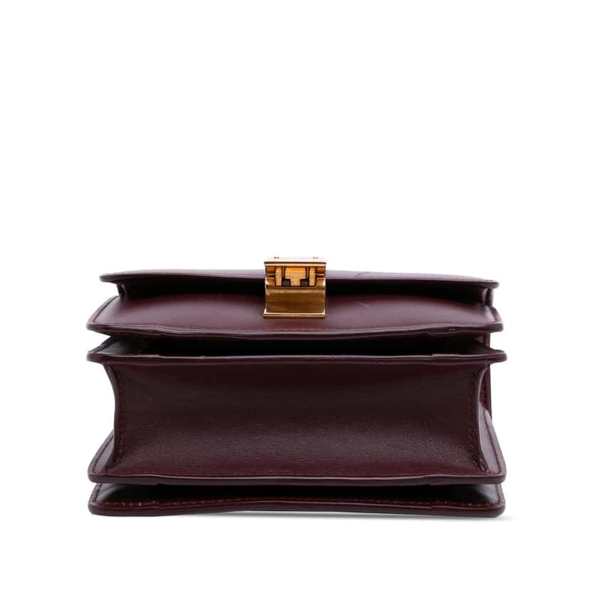 Celine Small Calfskin Classic Box Red Leather Good condition - Inside View