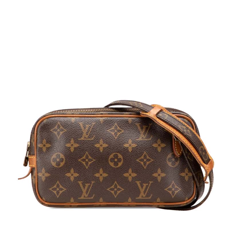 Louis Vuitton Monogram Pochette Marly Bandouliere Brown Canvas Good condition - Front View