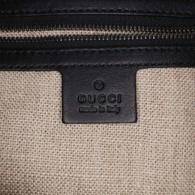 Gucci Nubuck 1970 Shoulder Bag Black Leather Good condition - Box View
