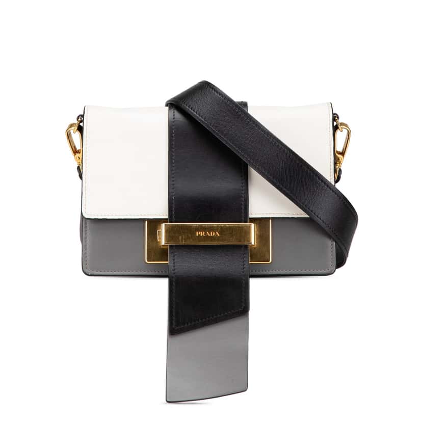 Prada Tricolor City Calf Ribbon Bag Other Leather Good condition - Front View