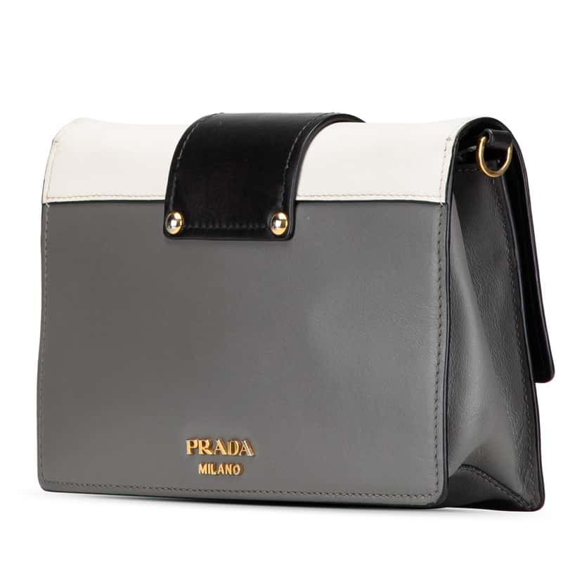 Prada Tricolor City Calf Ribbon Bag Other Leather Good condition - Back View