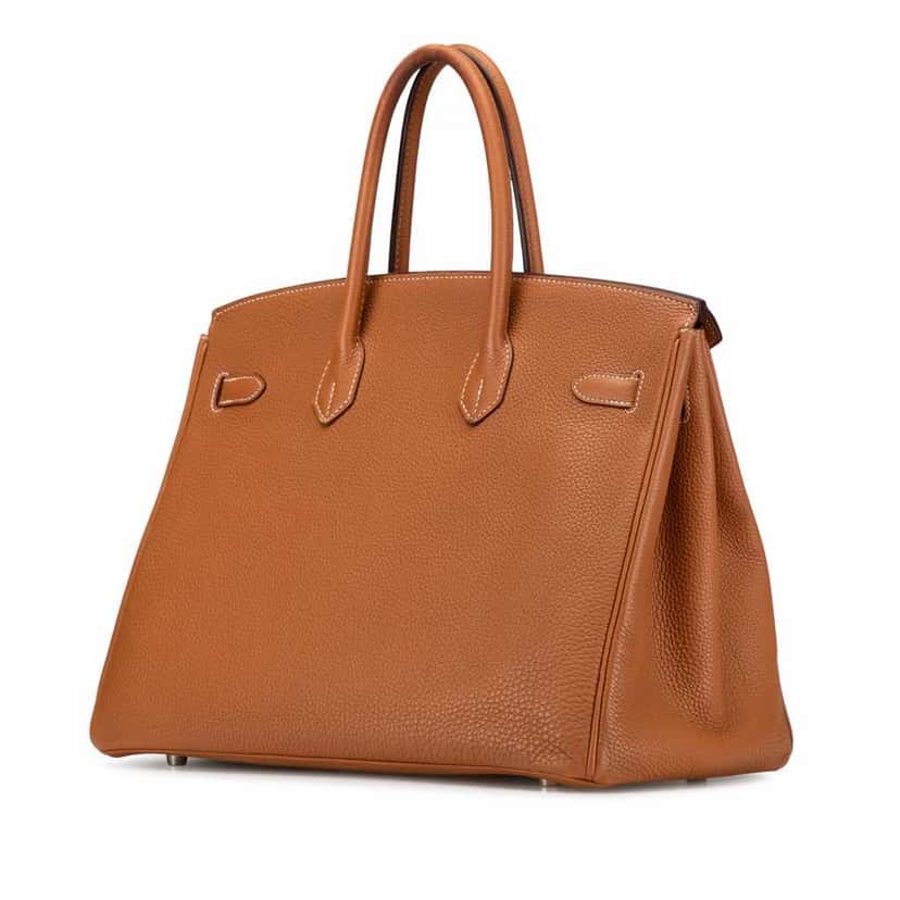 Hermès Togo Birkin Retourne 35 Brown Leather Good condition - Back View