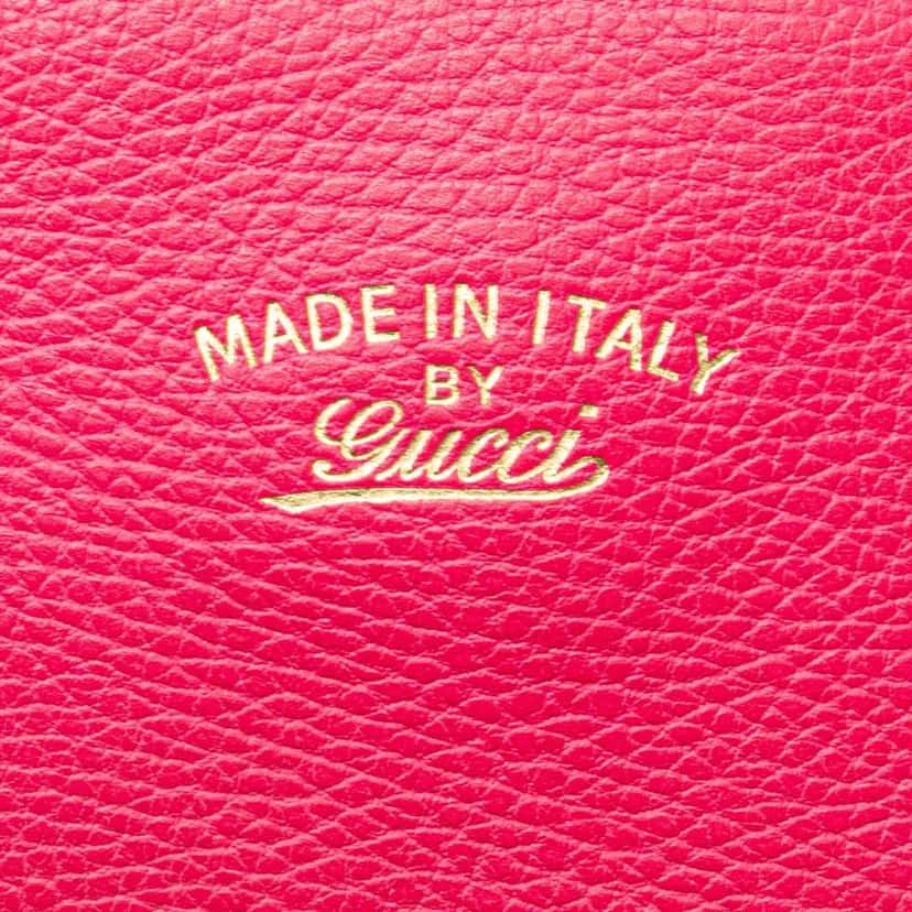 Gucci Medium Leather Swing Tote Pink Leather Good condition - Box View