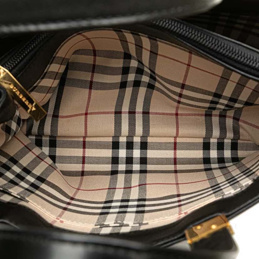 Burberry Leather Tote Black Leather Good condition - Box View
