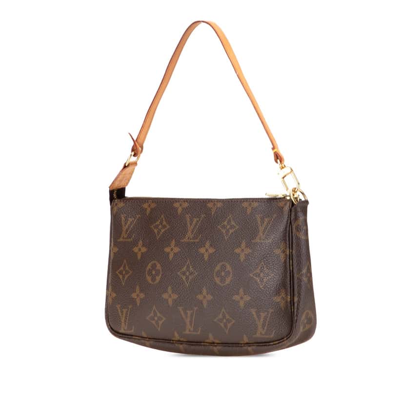Louis Vuitton Monogram Pochette Accessoires Brown Canvas Good condition - Back View