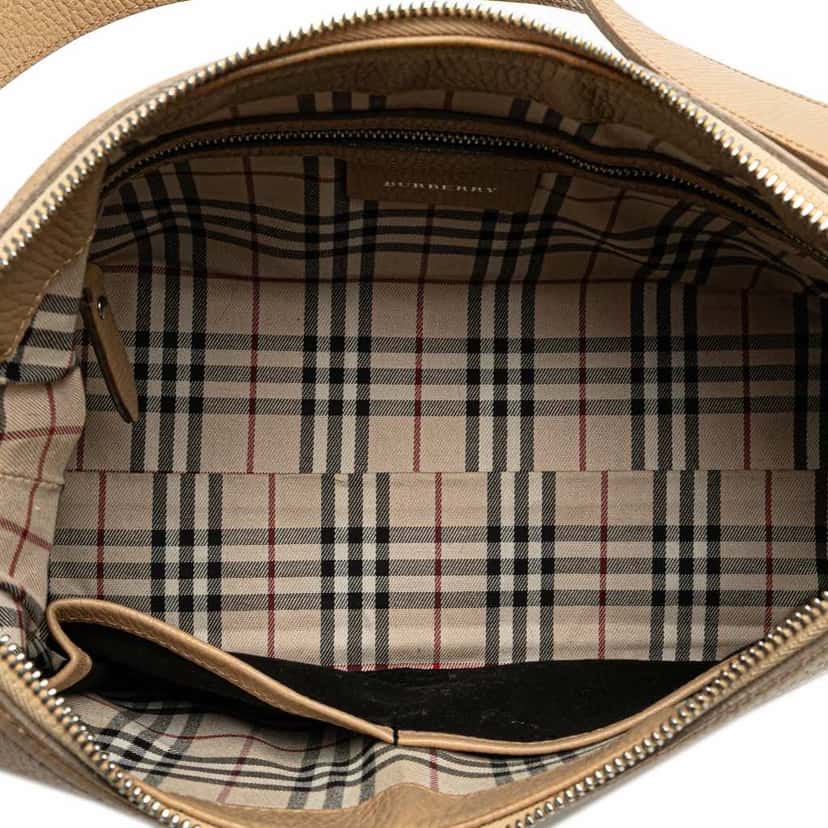 Burberry Leather Shoulder Bag Brown Leather Good condition - Model View