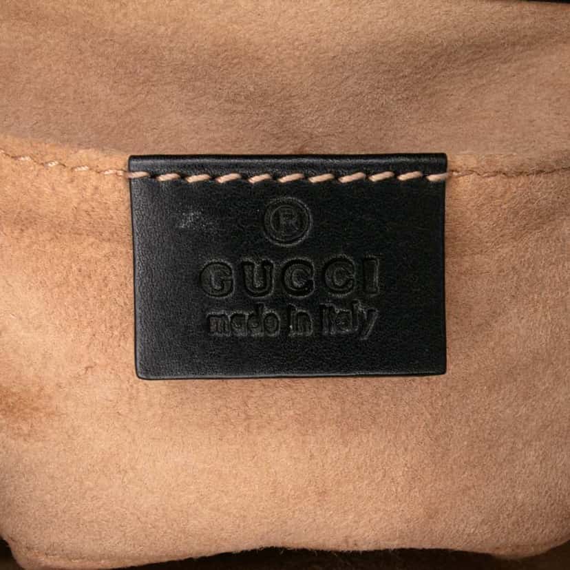 Gucci Small Pearl Studded Leather Padlock Crossbody Black Leather Good condition - Box View