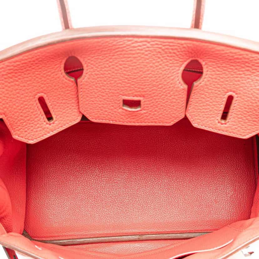 Hermès Clemence Birkin Retourne 30 Pink Leather Good condition - Model View