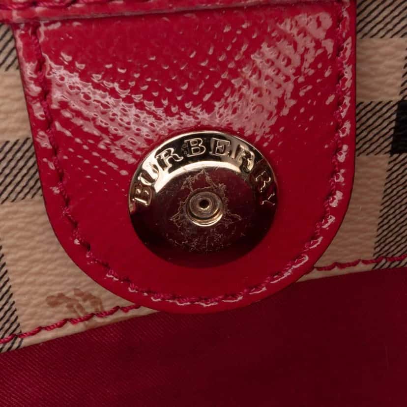 Burberry Haymarket Check Coated Canvas Canterbury Tote Brown Good condition - Box View