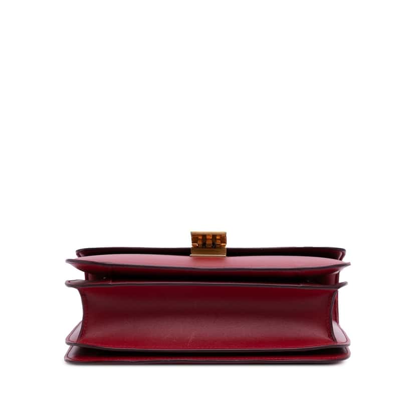 Celine Medium Calfskin Classic Box Red Leather Good condition - Inside View