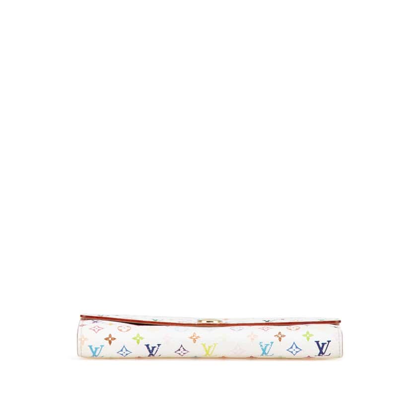 Louis Vuitton Monogram Multicolore Sarah Long Wallet White Canvas Good condition - Inside View