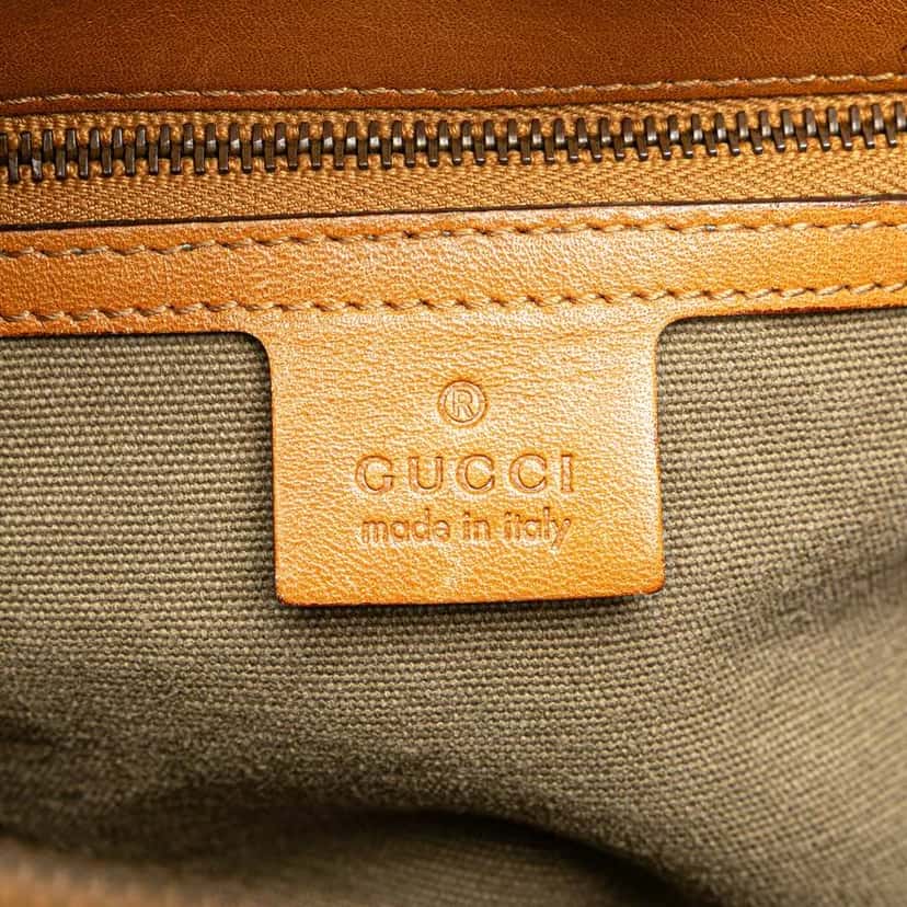 Gucci Canvas Utilitarian Shoulder Bag Brown Good condition - Box View