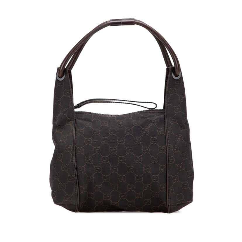 Gucci GG Denim Handbag Brown Very good condition - Front View