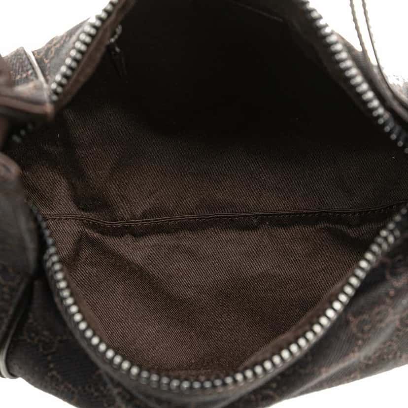 Gucci GG Denim Handbag Brown Very good condition - Model View