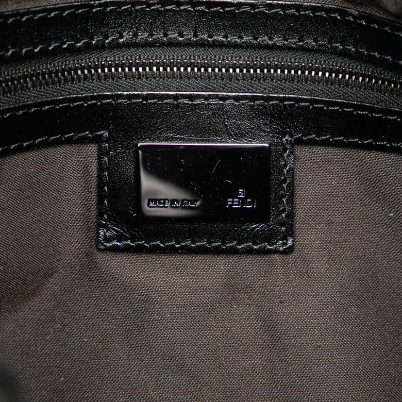 Fendi Zucchino Canvas Mamma Forever Black Good condition - Box View
